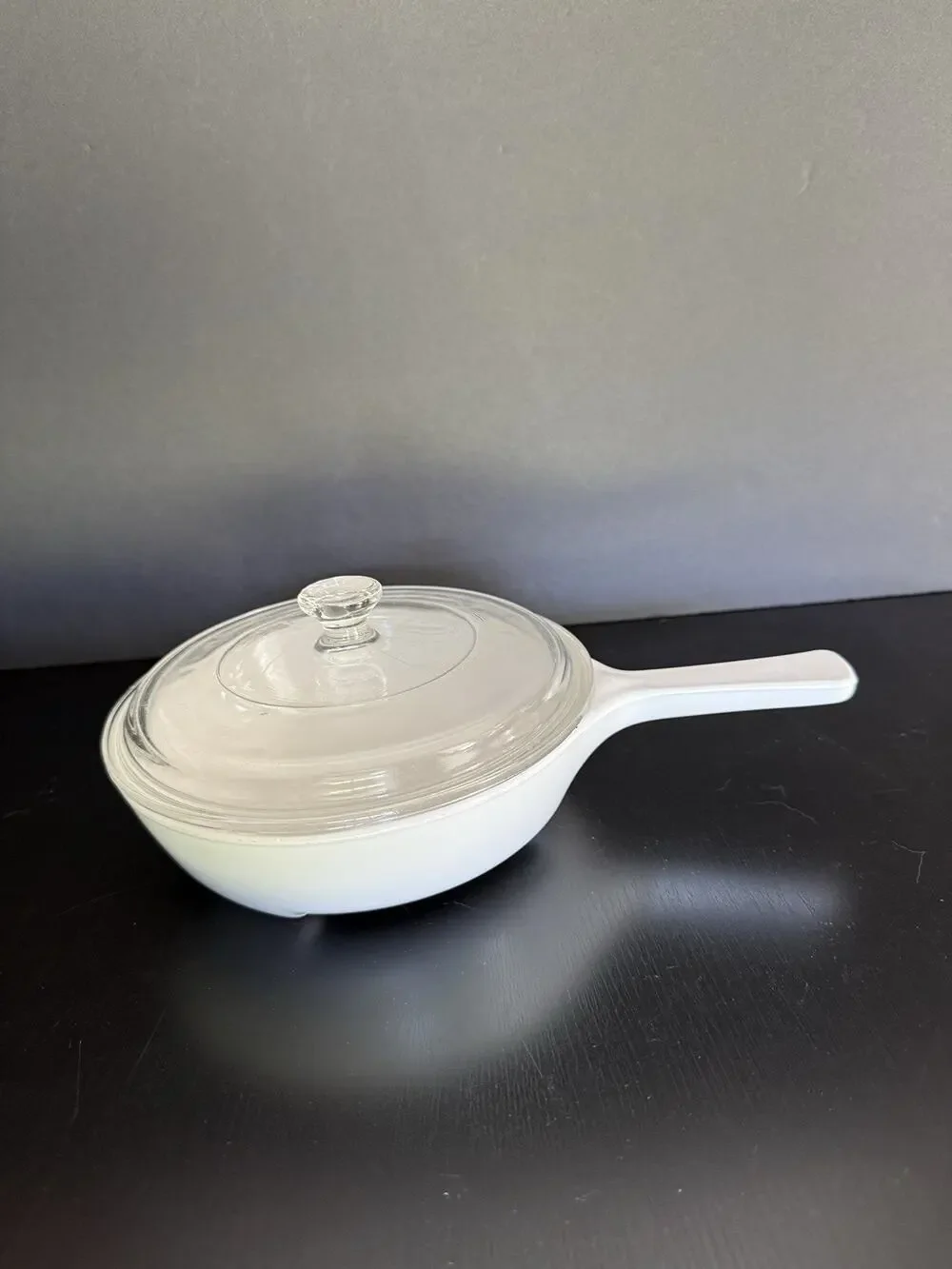 Vintage Corning Ware MW-83-B Microwave Browning Skillet Pyrex Lid USA 6.5”